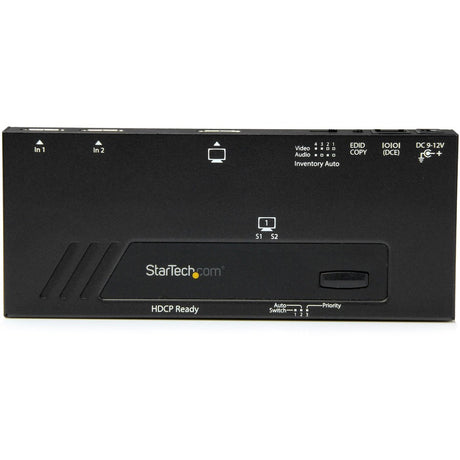 StarTech.com 2-Port HDMI Automatic Video Switch - 4K 2x1 HDMI Switch with Fast Switching, Auto-Sensing and Serial Control — VS221HD4KA