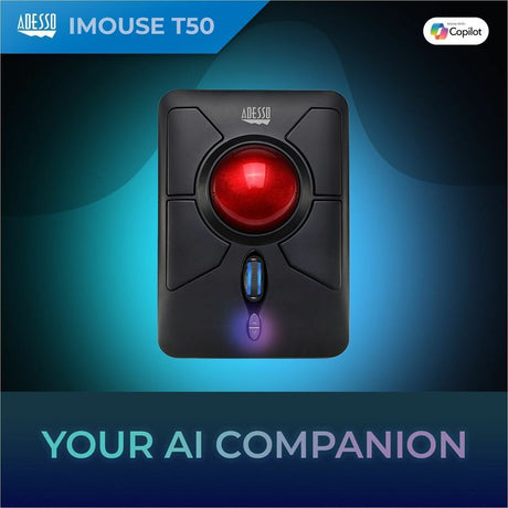 Adesso iMouse T50 Wireless Programmable Ergonomic Trackball Mouse — iMouse T50