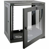 Eaton Tripp Lite Series SmartRack 12U Low-Profile Switch-Depth Wall-Mount Small Rack Enclosure, Clear Acrylic Window — SRW12UG