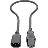 Eaton Tripp Lite Series Power Extension Cord, Locking C13 to C14 PDU Style - 10A, 250V, 18 AWG, 2 ft. (0.61 m) — P004-L02