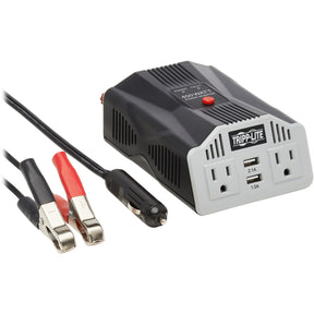 Eaton Tripp Lite Series 400W PowerVerter Ultra-Compact Car Inverter with 2 AC/2USB - 3.1A/Battery Cables/Cigarette Lighter Adapter (CLA) — PV400USB