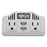 Eaton Tripp Lite Series 400W PowerVerter Ultra-Compact Car Inverter with 2 AC/2USB - 3.1A/Battery Cables/Cigarette Lighter Adapter (CLA) — PV400USB