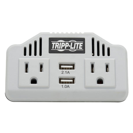 Eaton Tripp Lite Series 400W PowerVerter Ultra-Compact Car Inverter with 2 AC/2USB - 3.1A/Battery Cables/Cigarette Lighter Adapter (CLA) — PV400USB