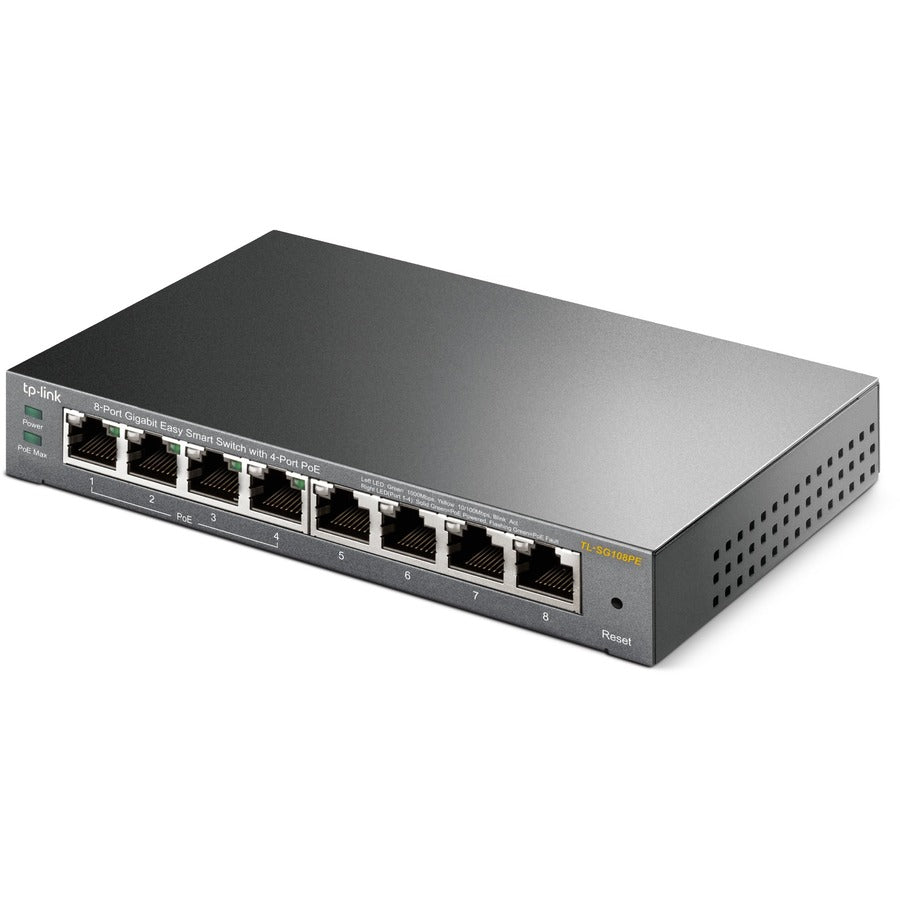 TP-Link TL-SG108PE - 8-Port Gigabit Easy Smart Switch with 4-Port PoE — TL-SG108PE