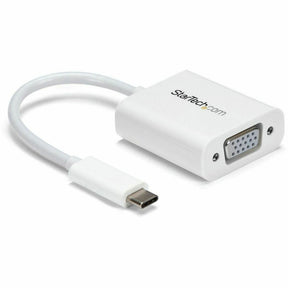 StarTech.com USB-C to VGA Adapter - White - Thunderbolt 3 Compatible - USB C Adapter - USB Type C to VGA Dongle Converter — CDP2VGAW