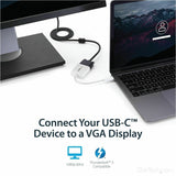 StarTech.com USB-C to VGA Adapter - White - Thunderbolt 3 Compatible - USB C Adapter - USB Type C to VGA Dongle Converter — CDP2VGAW