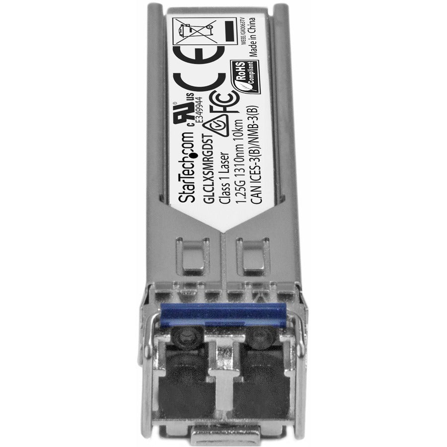 StarTech.com Cisco GLC-LX-SM-RGD Compatible SFP Module - 1000BASE-LX - 1GE Gigabit Ethernet 1GbE Single Mode Fiber SMF Optic Transceiver — GLCLXSMRGDST