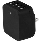 StarTech.com Travel USB Wall Charger? 4 Port? Black? Universal Travel Adapter? International Power Adapter? USB Charger — USB4PACBK