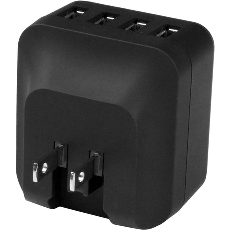 StarTech.com Travel USB Wall Charger? 4 Port? Black? Universal Travel Adapter? International Power Adapter? USB Charger — USB4PACBK