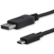 StarTech.com 6ft/1.8m USB C to DisplayPort 1.2 Cable 4K 60Hz - USB Type-C to DP Video Adapter Monitor Cable HBR2 - TB3 Compatible - Black — CDP2DPMM6B