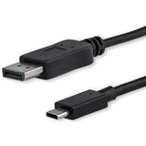 StarTech.com 6ft/1.8m USB C to DisplayPort 1.2 Cable 4K 60Hz - USB Type-C to DP Video Adapter Monitor Cable HBR2 - TB3 Compatible - Black — CDP2DPMM6B