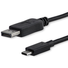 StarTech.com 6ft/1.8m USB C to DisplayPort 1.2 Cable 4K 60Hz - USB Type-C to DP Video Adapter Monitor Cable HBR2 - TB3 Compatible - Black — CDP2DPMM6B
