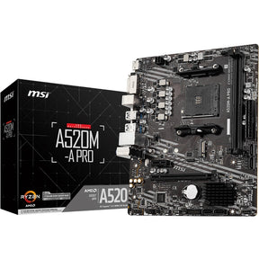 MSI A520M-A PRO Desktop Motherboard - AMD A520 Chipset - Socket AM4 - Micro ATX — A520MAPRO