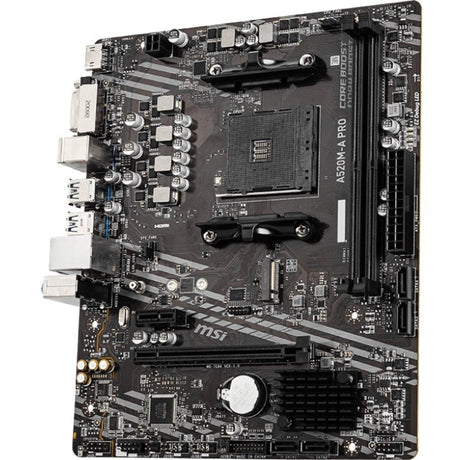 MSI A520M-A PRO Desktop Motherboard - AMD A520 Chipset - Socket AM4 - Micro ATX — A520MAPRO