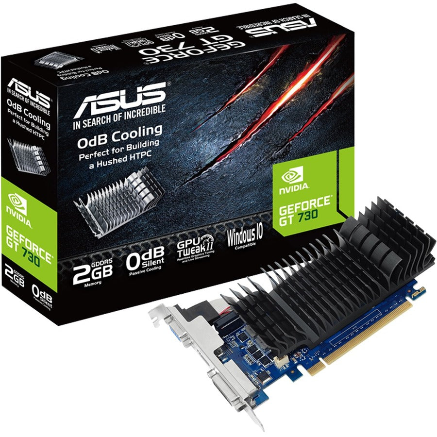 Asus NVIDIA GeForce GT 730 Graphic Card - 2 GB GDDR5 - Low-profile — GT730-SL-2GD5-BRK