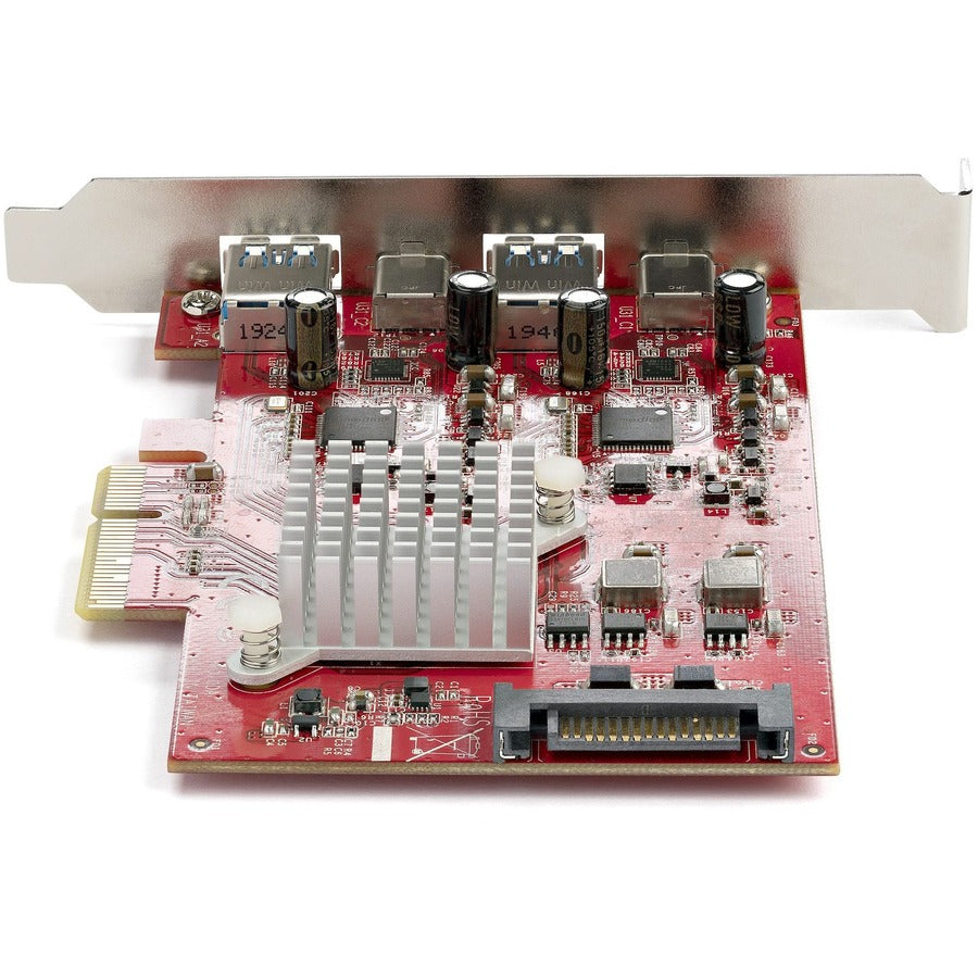 StarTech.com 4-Port USB PCIe Card, 10Gbps USB PCI Express Expansion Card with 2 Controllers, 2x USB-C & 2x USB-A ports (USB 3.2 Gen 2) — PEXUSB312A2C2V