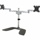 StarTech.com Dual Monitor Stand, Ergonomic Desktop Monitor Stand for up to 32"(17.6lb/8kg) VESA Displays, Free-Standing Adjustable, Silver — ARMDUALSS