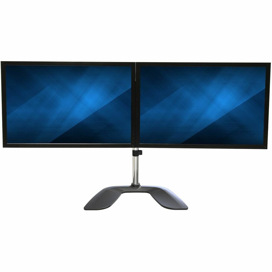 StarTech.com Dual Monitor Stand, Ergonomic Desktop Monitor Stand for up to 32"(17.6lb/8kg) VESA Displays, Free-Standing Adjustable, Silver — ARMDUALSS
