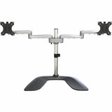 StarTech.com Dual Monitor Stand, Ergonomic Desktop Monitor Stand for up to 32"(17.6lb/8kg) VESA Displays, Free-Standing Adjustable, Silver — ARMDUALSS