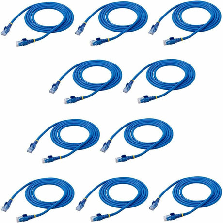 StarTech.com 6 ft. CAT6 Ethernet Cable - 10 Pack - ETL Verified - Blue CAT6 Patch Cord - Snagless RJ45 Connectors - 24 AWG - UTP — N6PATCH6BL10PK