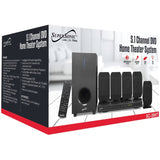 Supersonic SC-38HT 5.1 Home Theater System - 75 W RMS - DVD Player - Black — SC-38HT