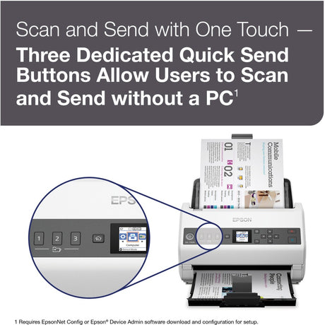Epson DS-730N Sheetfed Scanner - 600 dpi Optical — B11B259201
