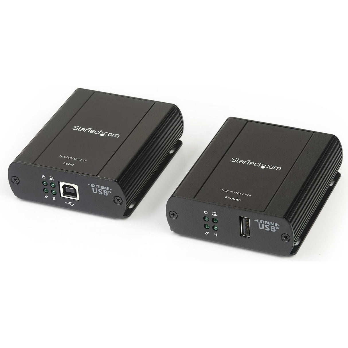 StarTech.com USB 2.0 Extender over Cat5e or Cat6 Ethernet Cable - 330ft/100m USB 2.0 Extender Adapter Kit w/ ESD & Metal Case - Powered — USB2001EXT2NA