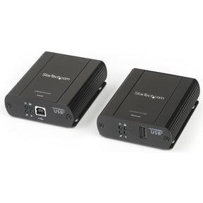StarTech.com USB 2.0 Extender over Cat5e or Cat6 Ethernet Cable - 330ft/100m USB 2.0 Extender Adapter Kit w/ ESD & Metal Case - Powered — USB2001EXT2NA