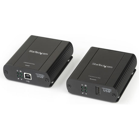 StarTech.com USB 2.0 Extender over Cat5e or Cat6 Ethernet Cable - 330ft/100m USB 2.0 Extender Adapter Kit w/ ESD & Metal Case - Powered — USB2001EXT2NA