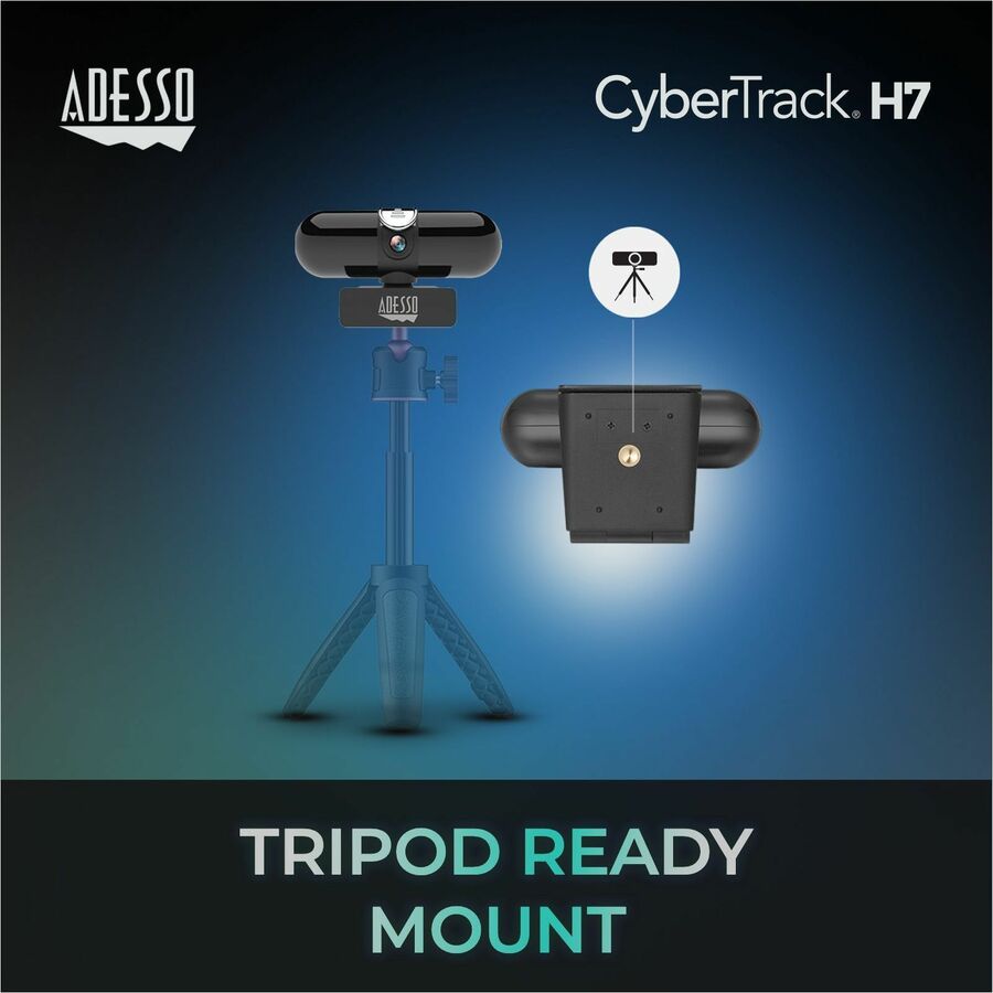Adesso CyberTrack CyberTrack H7 Webcam - 4 Megapixel - 30 fps - USB 2.0 - TAA Compliant — CyberTrack H7