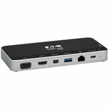 Eaton Tripp Lite Series USB Dock, Triple Display - 4K HDMI & mDP, VGA, USB 3.x (5Gbps), USB-A/C Hub, GbE, 60W PD Charging — U442-DOCK16-B