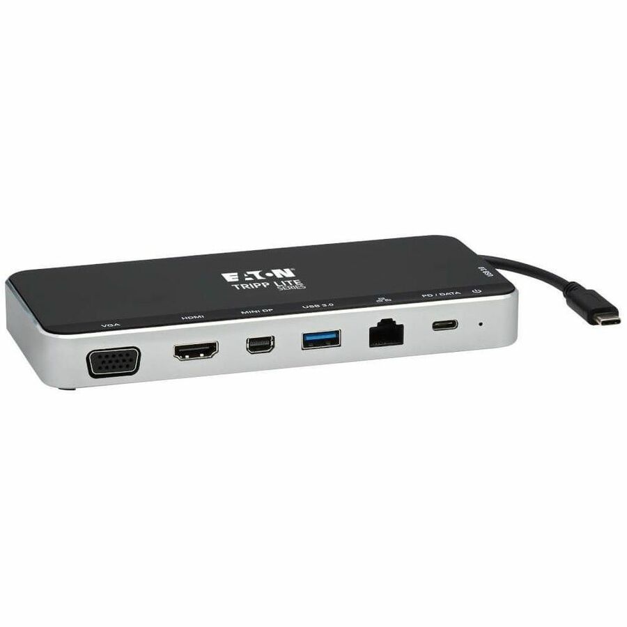 Eaton Tripp Lite Series USB Dock, Triple Display - 4K HDMI & mDP, VGA, USB 3.x (5Gbps), USB-A/C Hub, GbE, 60W PD Charging — U442-DOCK16-B