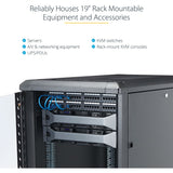 StarTech.com 4-Post 15U Server Rack Cabinet, 19" Data Rack Cabinet for Computer / IT Equipment, Home Network Rack, Half Height Server Rack — RK1536BKF