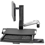 Ergotron StyleView Mounting Arm for Keyboard, Monitor, Bar Code Scanner, Mouse, Wrist Rest - Polished Aluminum — 45-583-026