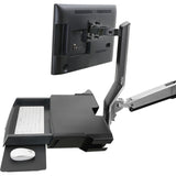Ergotron StyleView Mounting Arm for Keyboard, Monitor, Bar Code Scanner, Mouse, Wrist Rest - Polished Aluminum — 45-583-026
