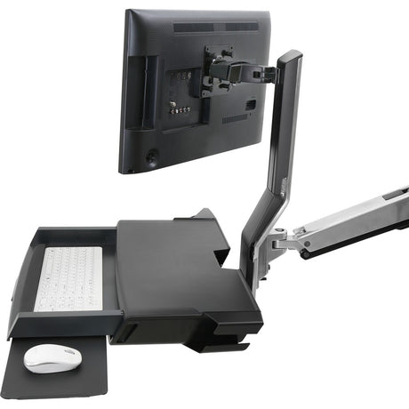 Ergotron StyleView Mounting Arm for Keyboard, Monitor, Bar Code Scanner, Mouse, Wrist Rest - Polished Aluminum — 45-583-026
