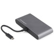 StarTech.com Thunderbolt 3 Mini Dock - Portable Dual Monitor TB3 Docking Station DisplayPort 4K 60Hz - 1x USB-A, GbE - 28cm (11") Cable — TB3DKM2DPL