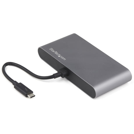 StarTech.com Thunderbolt 3 Mini Dock - Portable Dual Monitor TB3 Docking Station DisplayPort 4K 60Hz - 1x USB-A, GbE - 28cm (11") Cable — TB3DKM2DPL