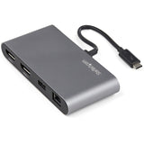 StarTech.com Thunderbolt 3 Mini Dock - Portable Dual Monitor TB3 Docking Station DisplayPort 4K 60Hz - 1x USB-A, GbE - 28cm (11") Cable — TB3DKM2DPL