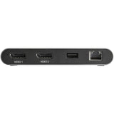 StarTech.com Thunderbolt 3 Mini Dock - Portable Dual Monitor TB3 Docking Station DisplayPort 4K 60Hz - 1x USB-A, GbE - 28cm (11") Cable — TB3DKM2DPL