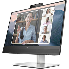 HP E24mv G4 24" Class Webcam Full HD LCD Monitor - 16:9 - Black, Silver — 169L0AA#ABA