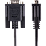 StarTech.com 3m RS232 Serial Null Modem Cable, Crossover Serial Cable w/Al-Mylar Shielding, DB9 Serial COM Port Cable Female to Male, F/M — 9FMNM-3M-RS232-CABLE