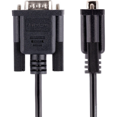 StarTech.com 3m RS232 Serial Null Modem Cable, Crossover Serial Cable w/Al-Mylar Shielding, DB9 Serial COM Port Cable Female to Male, F/M — 9FMNM-3M-RS232-CABLE