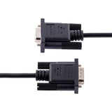 StarTech.com 3m RS232 Serial Null Modem Cable, Crossover Serial Cable w/Al-Mylar Shielding, DB9 Serial COM Port Cable Female to Male, F/M — 9FMNM-3M-RS232-CABLE
