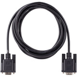 StarTech.com 3m RS232 Serial Null Modem Cable, Crossover Serial Cable w/Al-Mylar Shielding, DB9 Serial COM Port Cable Female to Male, F/M — 9FMNM-3M-RS232-CABLE