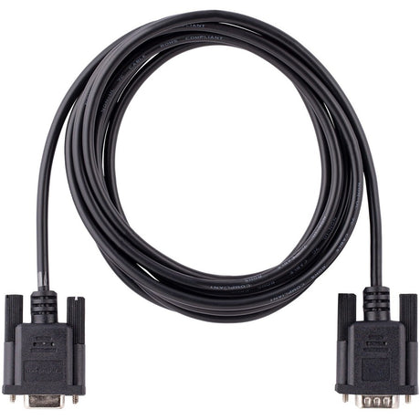 StarTech.com 3m RS232 Serial Null Modem Cable, Crossover Serial Cable w/Al-Mylar Shielding, DB9 Serial COM Port Cable Female to Male, F/M — 9FMNM-3M-RS232-CABLE
