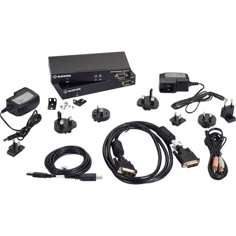 Black Box KVX Series KVM Extender Kit over CATx - DVI-D, USB 2.0, Serial, Audio, Local Video — KVXLC-100-R2