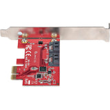 StarTech.com SATA PCIe Card, 2 Port PCIe SATA Expansion Card, 6Gbps SATA, PCI Express to SATA Adapter, Non-RAID, PCIe to SATA Converter — 2P6G-PCIE-SATA-CARD