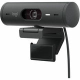 Logitech Brio 500 Full HD webcam, auto framing, noise-reducing mics, privacy shutter, streaming & video calling, Graphite — 960-001493