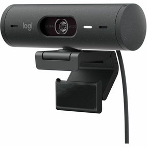 Logitech Brio 500 Full HD webcam, auto framing, noise-reducing mics, privacy shutter, streaming & video calling, Graphite — 960-001493